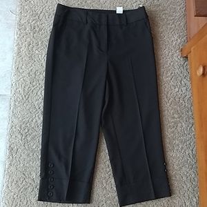NWT crop stretch pants by dressbarn size 6 black